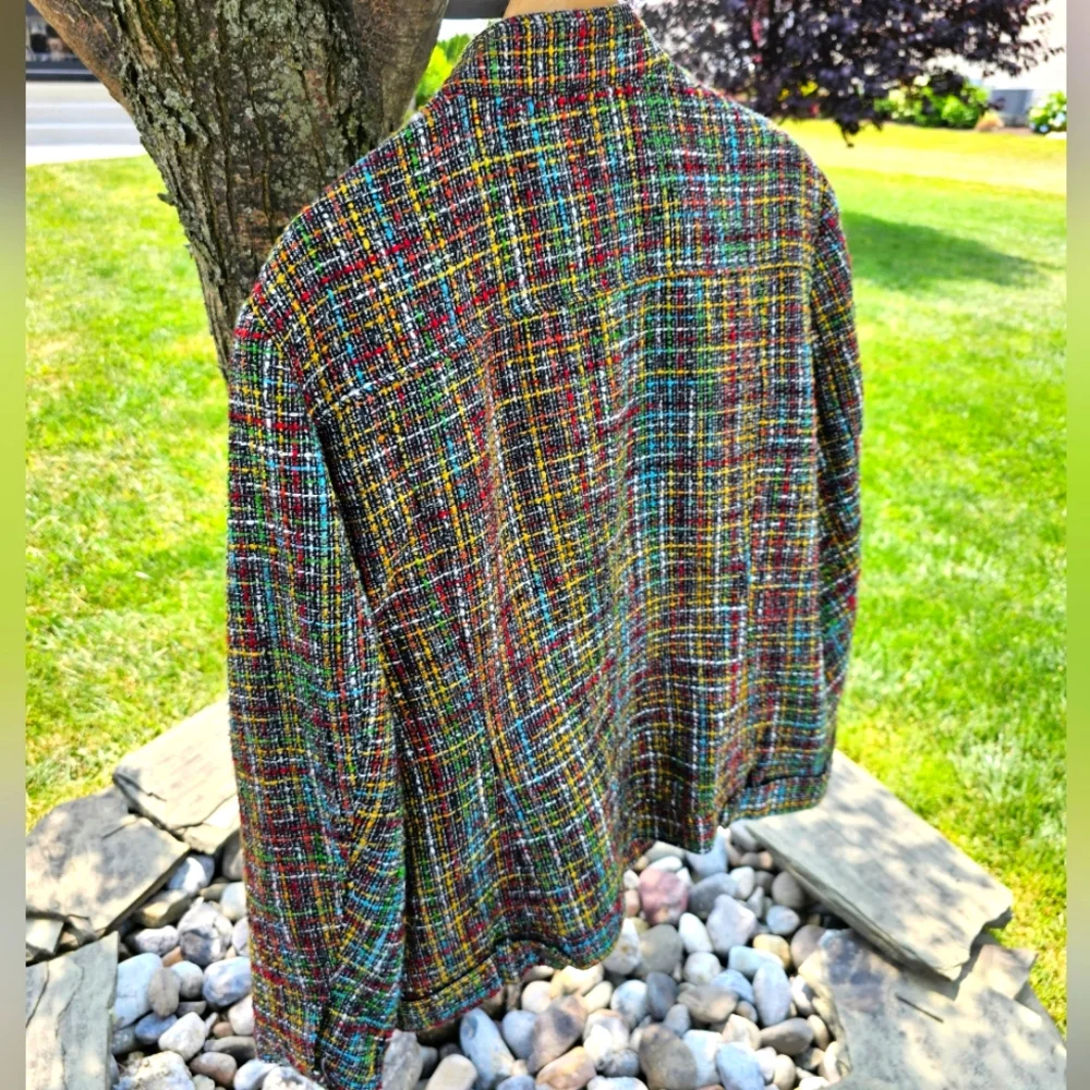 Coldwater Creek Vibrant Tweed Jacket Cardigan - Picture 6 of 6